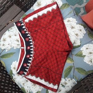 Free People Boho Embroidered Shorts 0